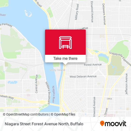 Mapa de Niagara Street Forest Avenue North