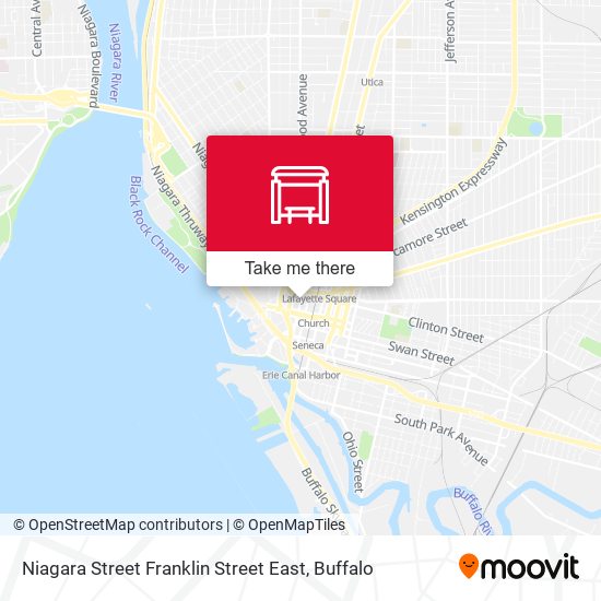 Mapa de Niagara Street Franklin Street East