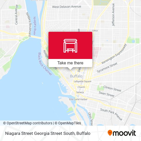 Niagara Street Georgia Street South map
