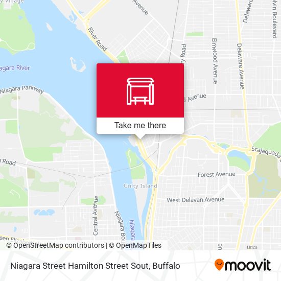 Niagara Street Hamilton Street Sout map