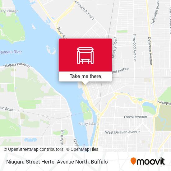 Mapa de Niagara Street Hertel Avenue North