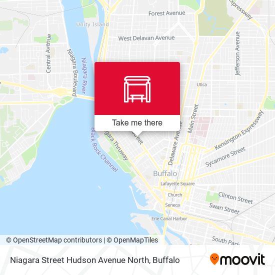 Mapa de Niagara Street Hudson Avenue North