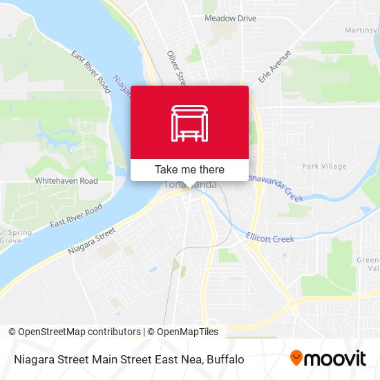 Mapa de Niagara Street Main Street East Nea