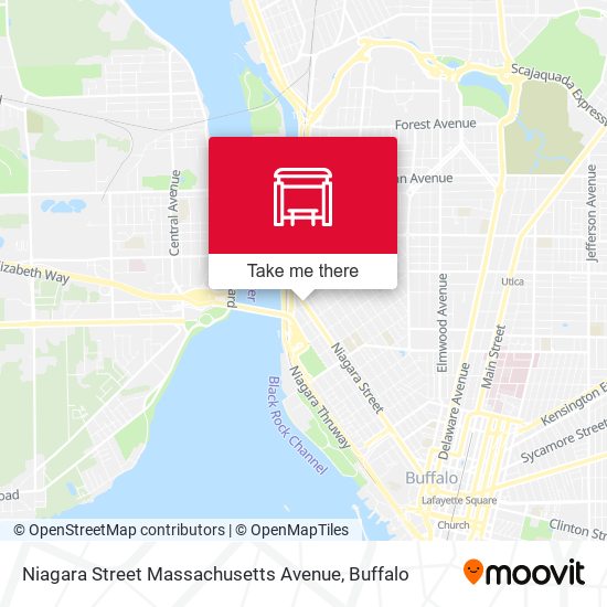 Mapa de Niagara Street Massachusetts Avenue