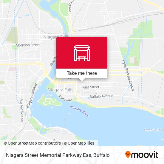 Mapa de Niagara Street Memorial Parkway Eas