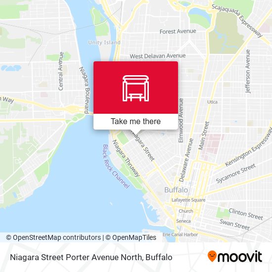 Niagara Street Porter Avenue North map