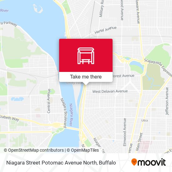 Mapa de Niagara Street Potomac Avenue North