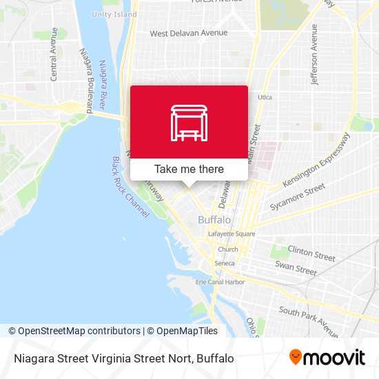 Mapa de Niagara Street Virginia Street Nort