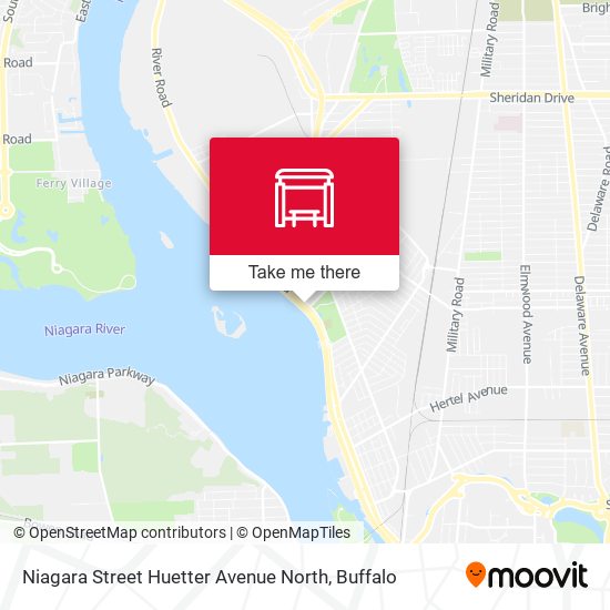 Niagara Street Huetter Avenue North map