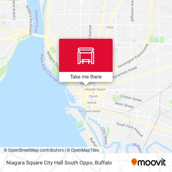 Mapa de Niagara Square City Hall South Oppo