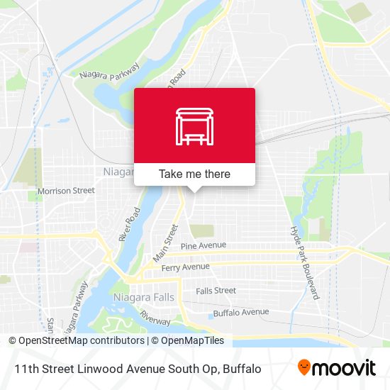 Mapa de 11th Street Linwood Avenue South Op