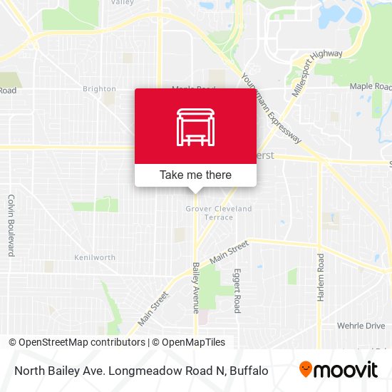 Mapa de North Bailey Ave. Longmeadow Road N