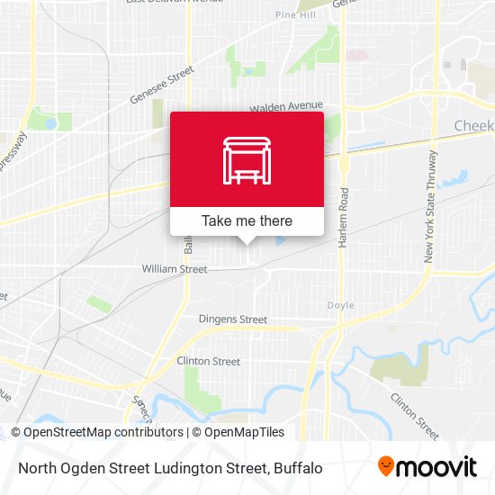 North Ogden Street Ludington Street map
