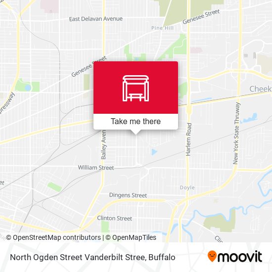 Mapa de North Ogden Street Vanderbilt Stree