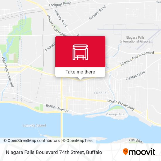Niagara Falls Boulevard 74th Street map