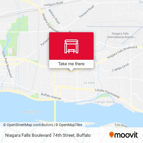 Niagara Falls Boulevard 74th Street map