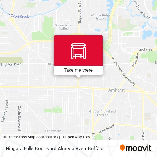 Mapa de Niagara Falls Boulevard Almeda Aven
