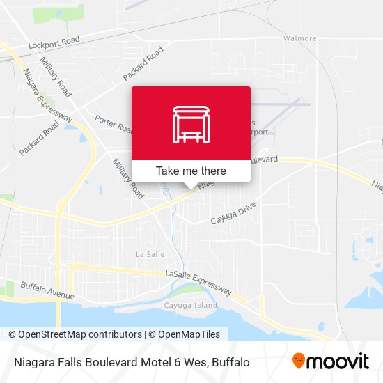 Mapa de Niagara Falls Boulevard Motel 6 Wes