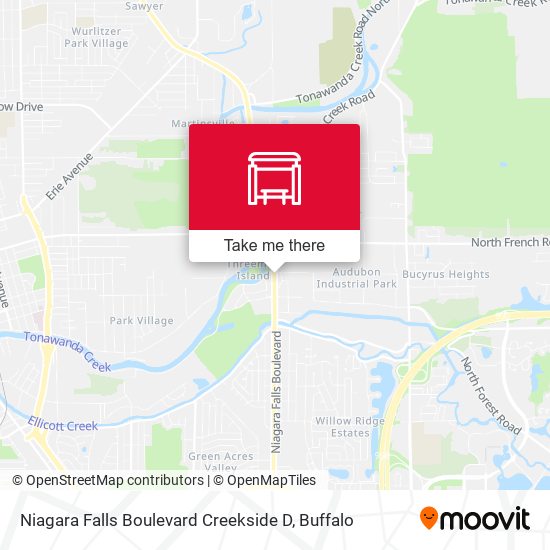 Mapa de Niagara Falls Boulevard Creekside D
