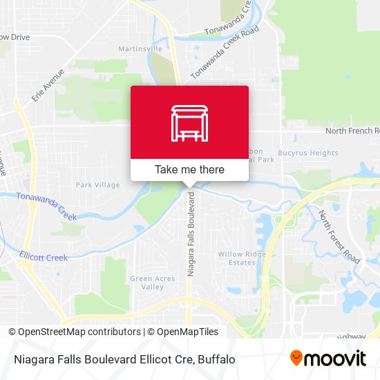 Niagara Falls Boulevard Ellicot Cre map