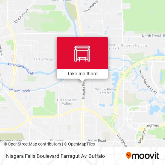 Niagara Falls Boulevard Farragut Av map