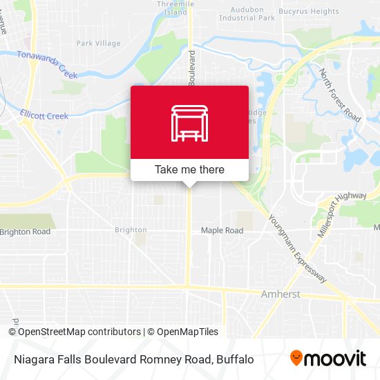 Niagara Falls Boulevard Romney Road map