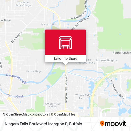 Niagara Falls Boulevard Irvington D map
