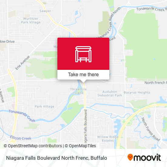 Mapa de Niagara Falls Boulevard North Frenc