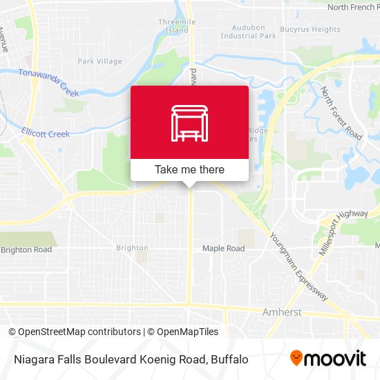 Mapa de Niagara Falls Boulevard Koenig Road