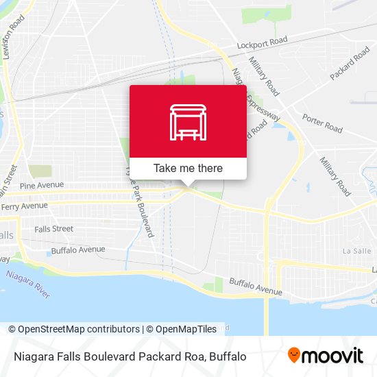 Niagara Falls Boulevard Packard Roa map