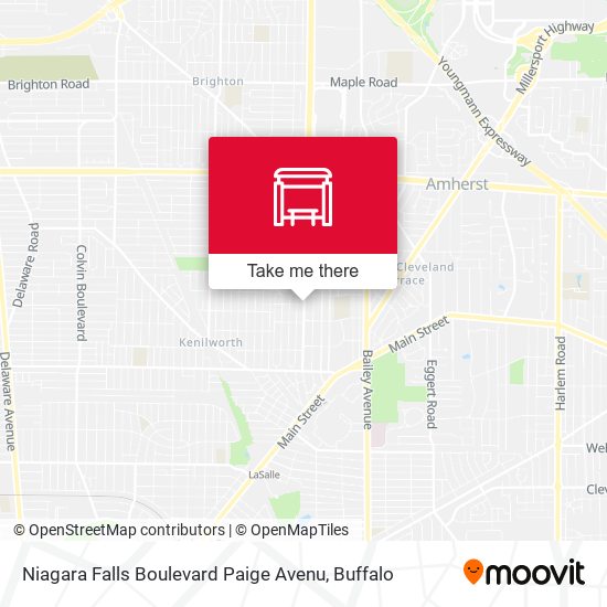 Mapa de Niagara Falls Boulevard Paige Avenu