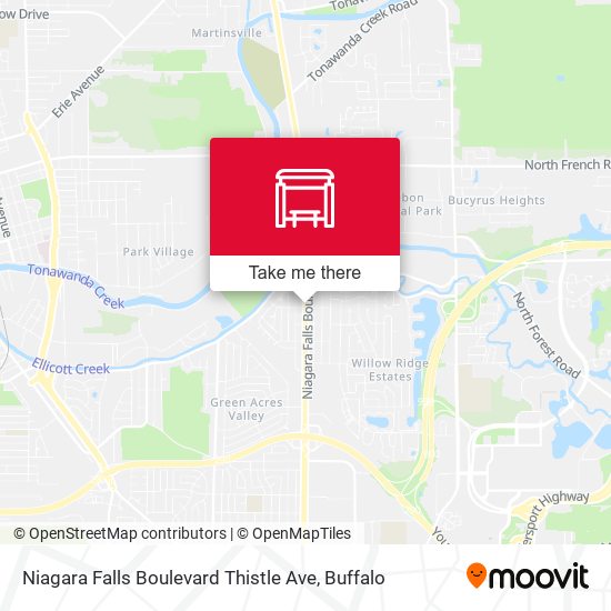 Niagara Falls Boulevard Thistle Ave map