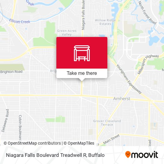 Mapa de Niagara Falls Boulevard Treadwell R