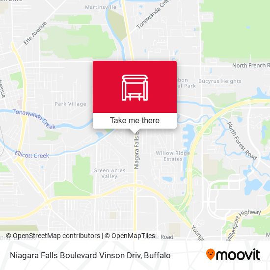 Niagara Falls Boulevard Vinson Driv map
