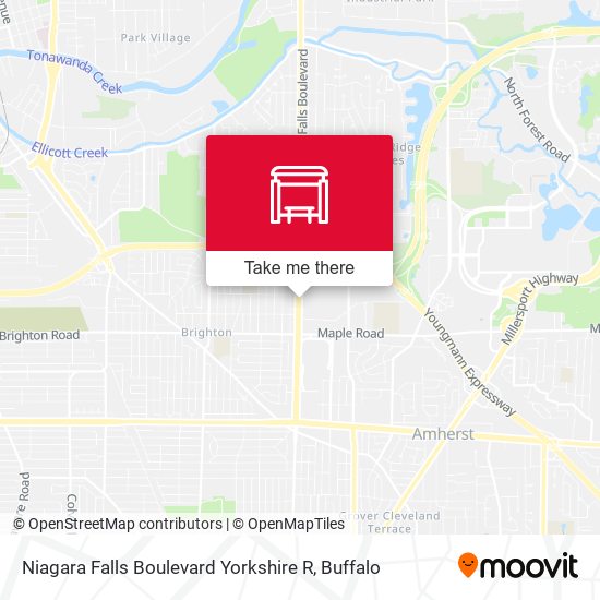 Niagara Falls Boulevard Yorkshire R map