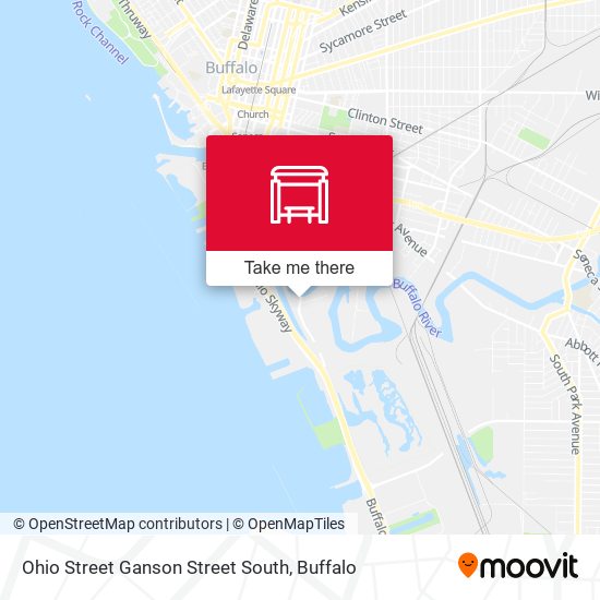 Mapa de Ohio Street Ganson Street South