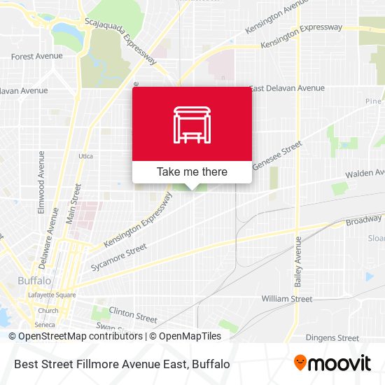 Best Street Fillmore Avenue East map