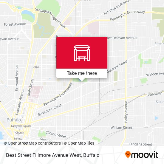 Best Street Fillmore Avenue West map
