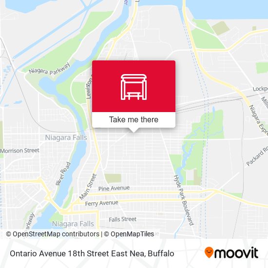 Mapa de Ontario Avenue 18th Street East Nea
