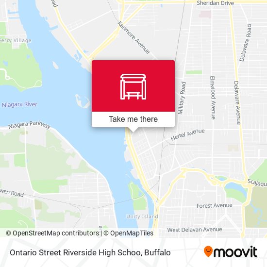 Mapa de Ontario Street Riverside High Schoo