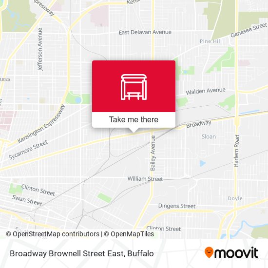 Broadway Brownell Street East map