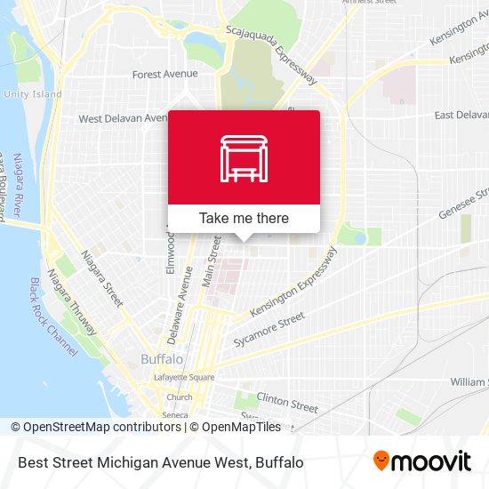 Best Street Michigan Avenue West map