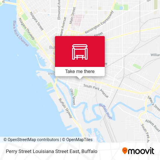 Mapa de Perry Street Louisiana Street East