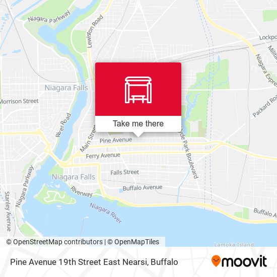Mapa de Pine Avenue 19th Street East Nearsi