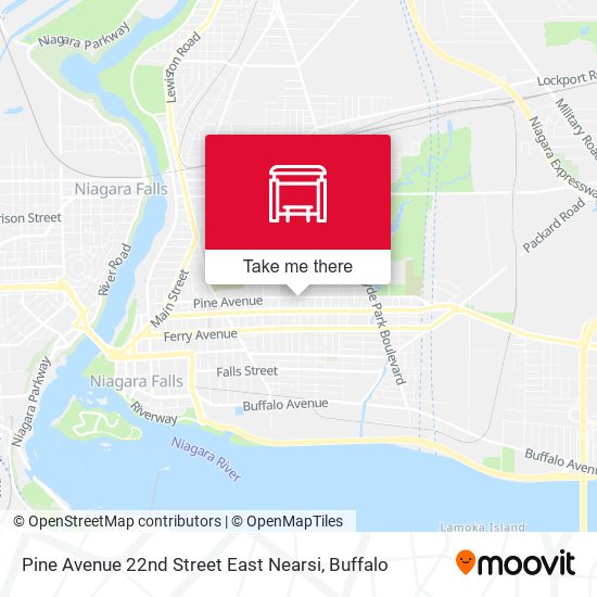 Mapa de Pine Avenue 22nd Street East Nearsi