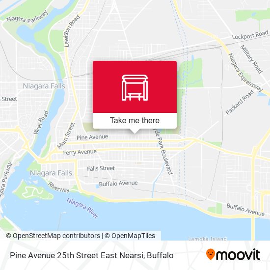 Mapa de Pine Avenue 25th Street East Nearsi