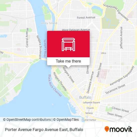 Mapa de Porter Avenue Fargo Avenue East