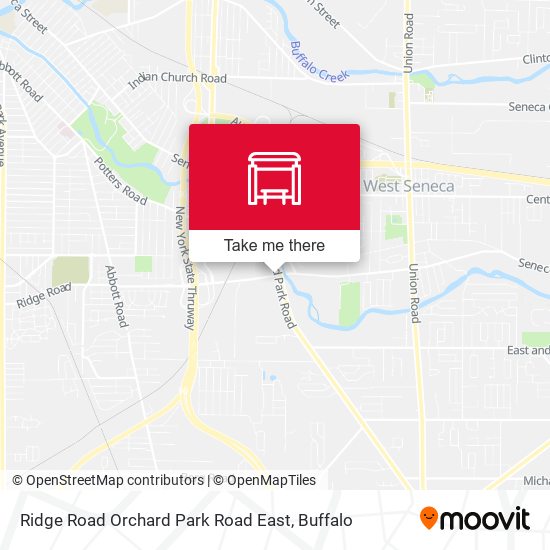 Ridge Road Orchard Park Road East map