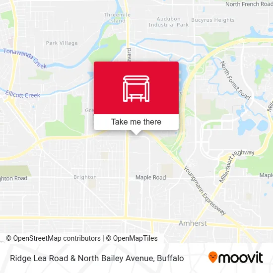 Ridge Lea Road & North Bailey Avenue map