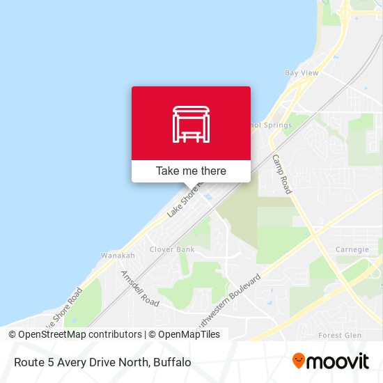 Route 5 Avery Drive North map